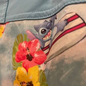 Disney Board Shorts Mens‎ Large Blue Lilo Stitch Floral Hawaiian Drawstring